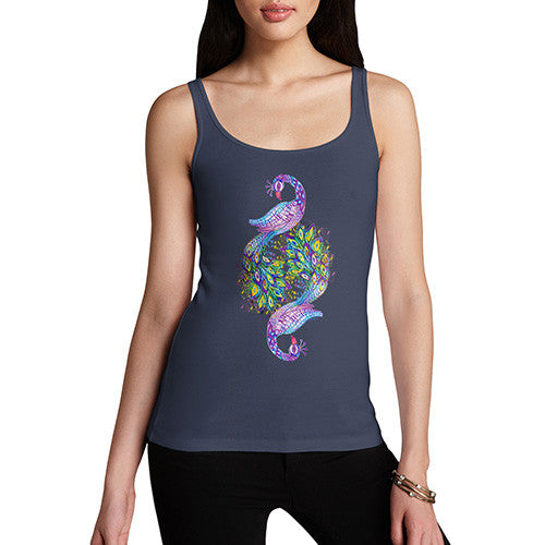 Women's Watercolour Rainbow Peacocks Tank Top