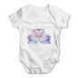 Watercolour Rainbow Swans Baby Grow Bodysuit