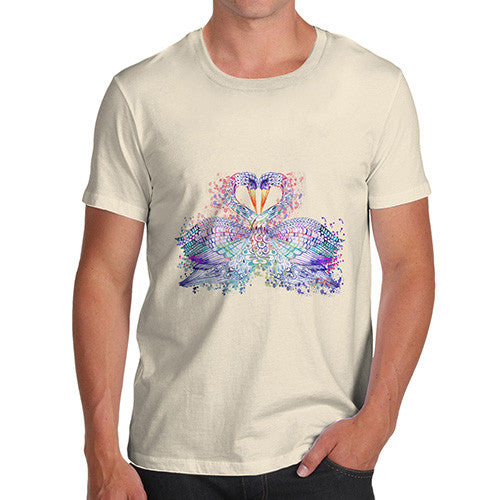 Men's Watercolour Rainbow Swans T-Shirt