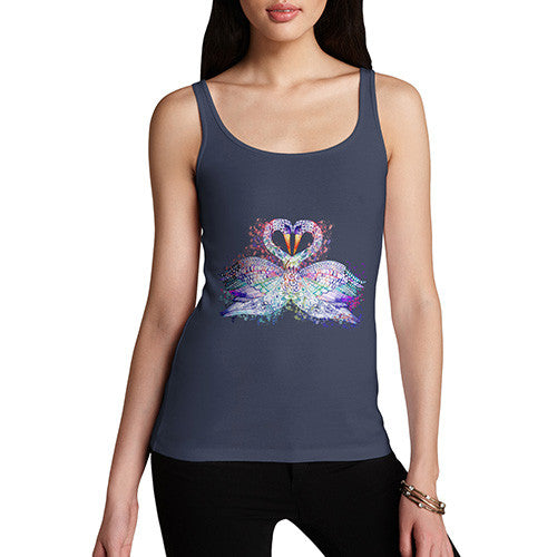 Women's Watercolour Rainbow Swans Tank Top