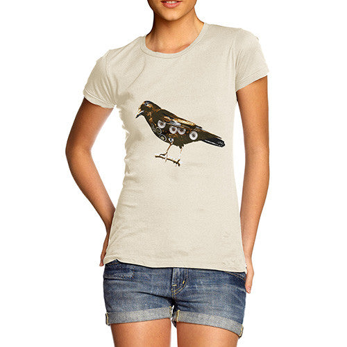 Women's Clockwork Steampunk Crow T-Shirt