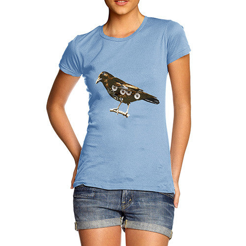 Women's Clockwork Steampunk Crow T-Shirt