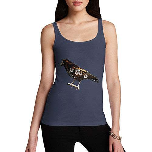 Women's Clockwork Steampunk Crow Tank Top