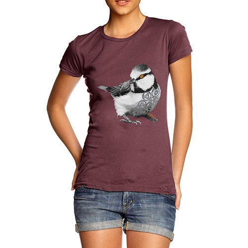 Women's Clockwork Steampunk Bird T-Shirt