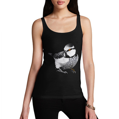 Women's Clockwork Steampunk Bird Tank Top