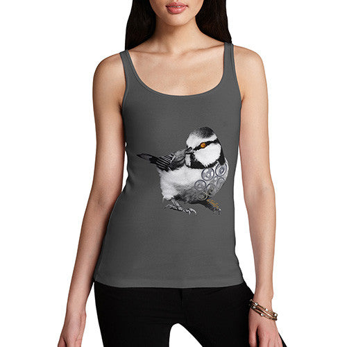 Women's Clockwork Steampunk Bird Tank Top