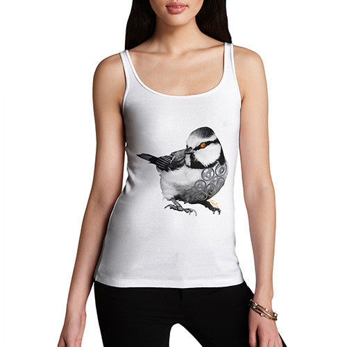 Women's Clockwork Steampunk Bird Tank Top