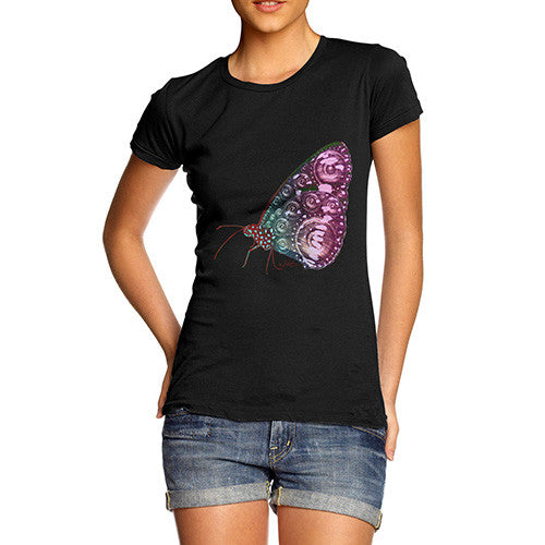 Women's Clockwork Steampunk Butterfly T-Shirt