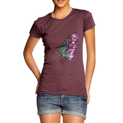 Women's Clockwork Steampunk Butterfly T-Shirt