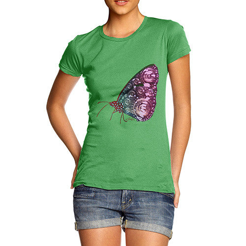 Women's Clockwork Steampunk Butterfly T-Shirt