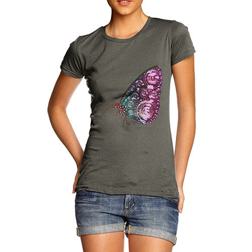 Women's Clockwork Steampunk Butterfly T-Shirt