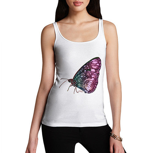 Women's Clockwork Steampunk Butterfly Tank Top