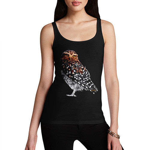 Women's Clockwork Mechanical Owl Tank Top