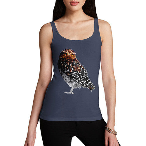 Women's Clockwork Mechanical Owl Tank Top