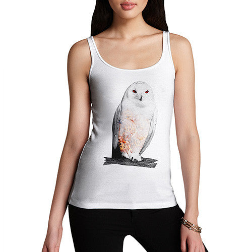 Women's Clockwork Snowy Owl Tank Top