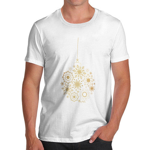 Men's Golden Snowflake Bauble T-Shirt