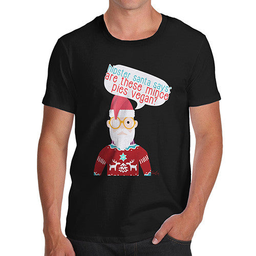 Men's Funny Hipster Santa Mince Pies T-Shirt