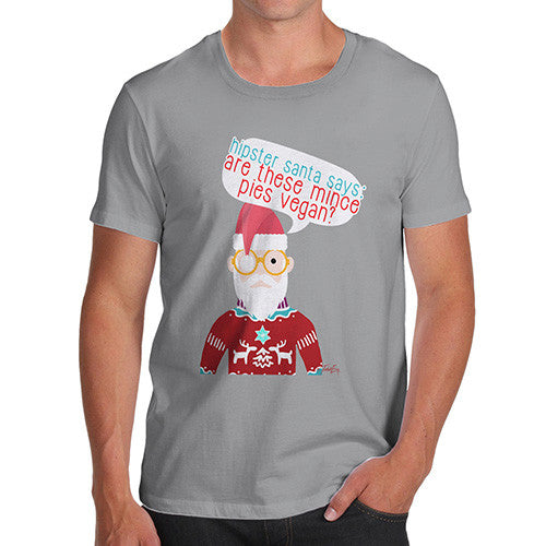 Men's Funny Hipster Santa Mince Pies T-Shirt