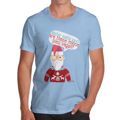 Men's Funny Hipster Santa Mince Pies T-Shirt