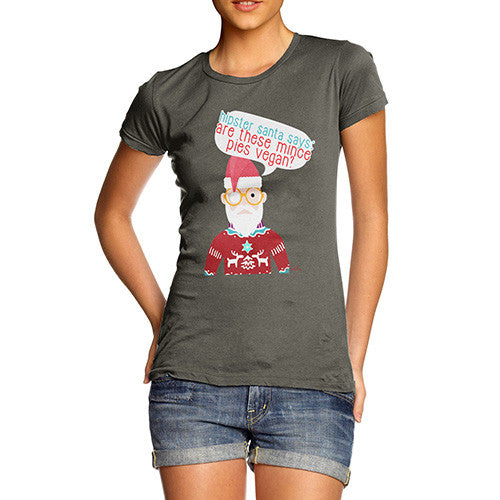 Women's Funny Hipster Santa Mince Pies T-Shirt