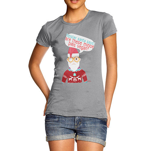 Women's Funny Hipster Santa Mince Pies T-Shirt