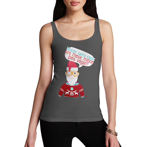 Women's Funny Hipster Santa Mince Pies Tank Top