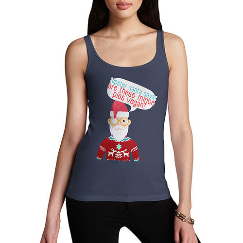 Women's Funny Hipster Santa Mince Pies Tank Top
