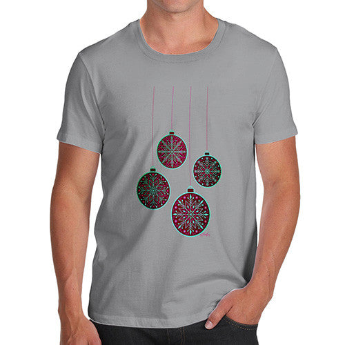 Men's Purple Christmas Baubles T-Shirt