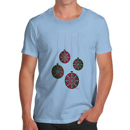 Men's Purple Christmas Baubles T-Shirt