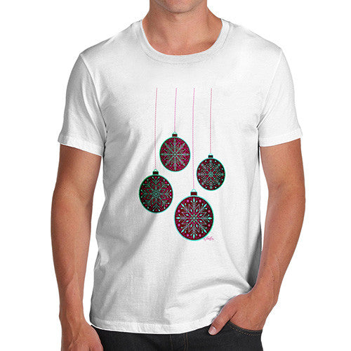 Men's Purple Christmas Baubles T-Shirt