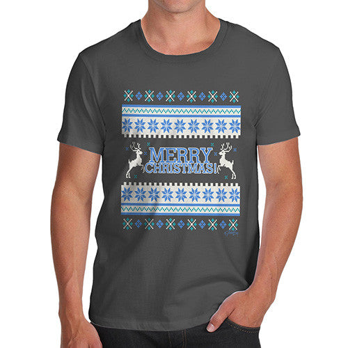 Men's Merry Christmas Knitted Jumper T-Shirt