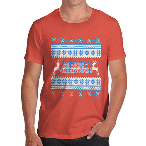 Men's Merry Christmas Knitted Jumper T-Shirt