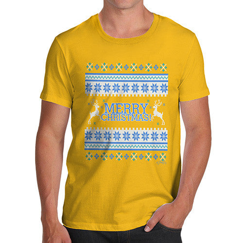 Men's Merry Christmas Knitted Jumper T-Shirt