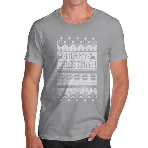 Men's Ugly Christmas Reindeer Sweater T-Shirt