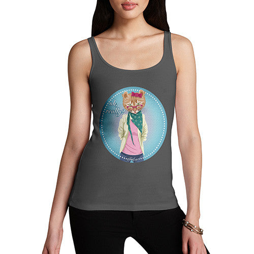 Women's Hippy Cat Oh Really Tank Top