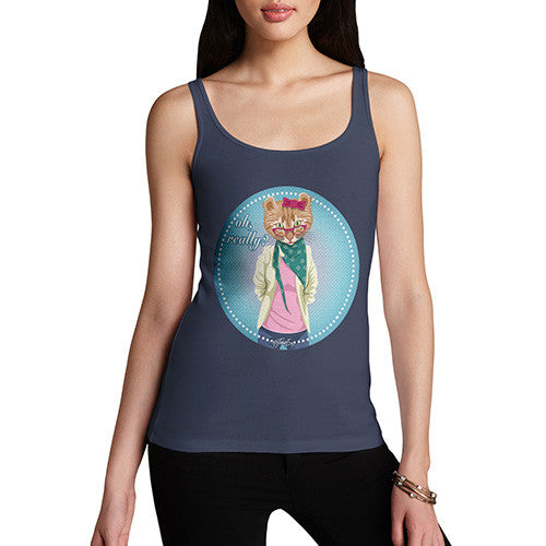 Women's Hippy Cat Oh Really Tank Top