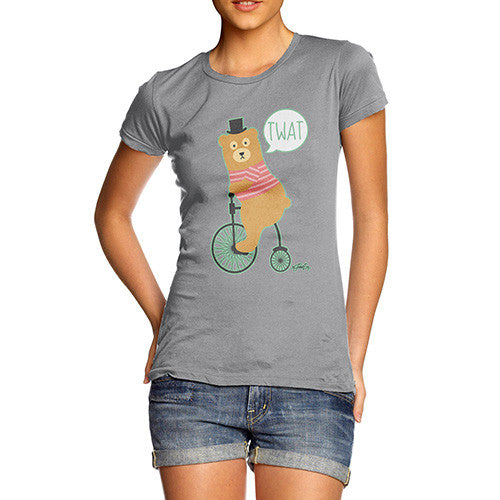 Women's Road Rage Bear On A Bike T-Shirt