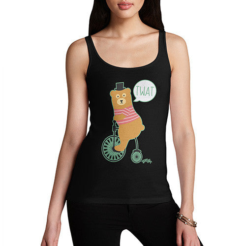 Women's Road Rage Bear On A Bike Tank Top