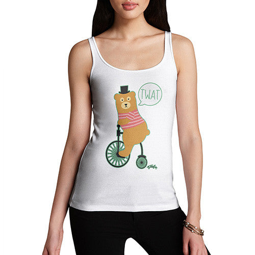 Women's Road Rage Bear On A Bike Tank Top