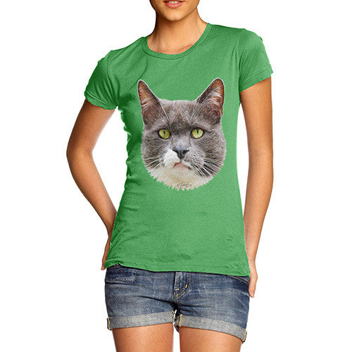 Women's Annoyed Cat Face T-Shirt