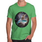 Men's Cat Riding A Shark In Space T-Shirt