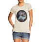 Women's Cat Riding A Shark In Space T-Shirt