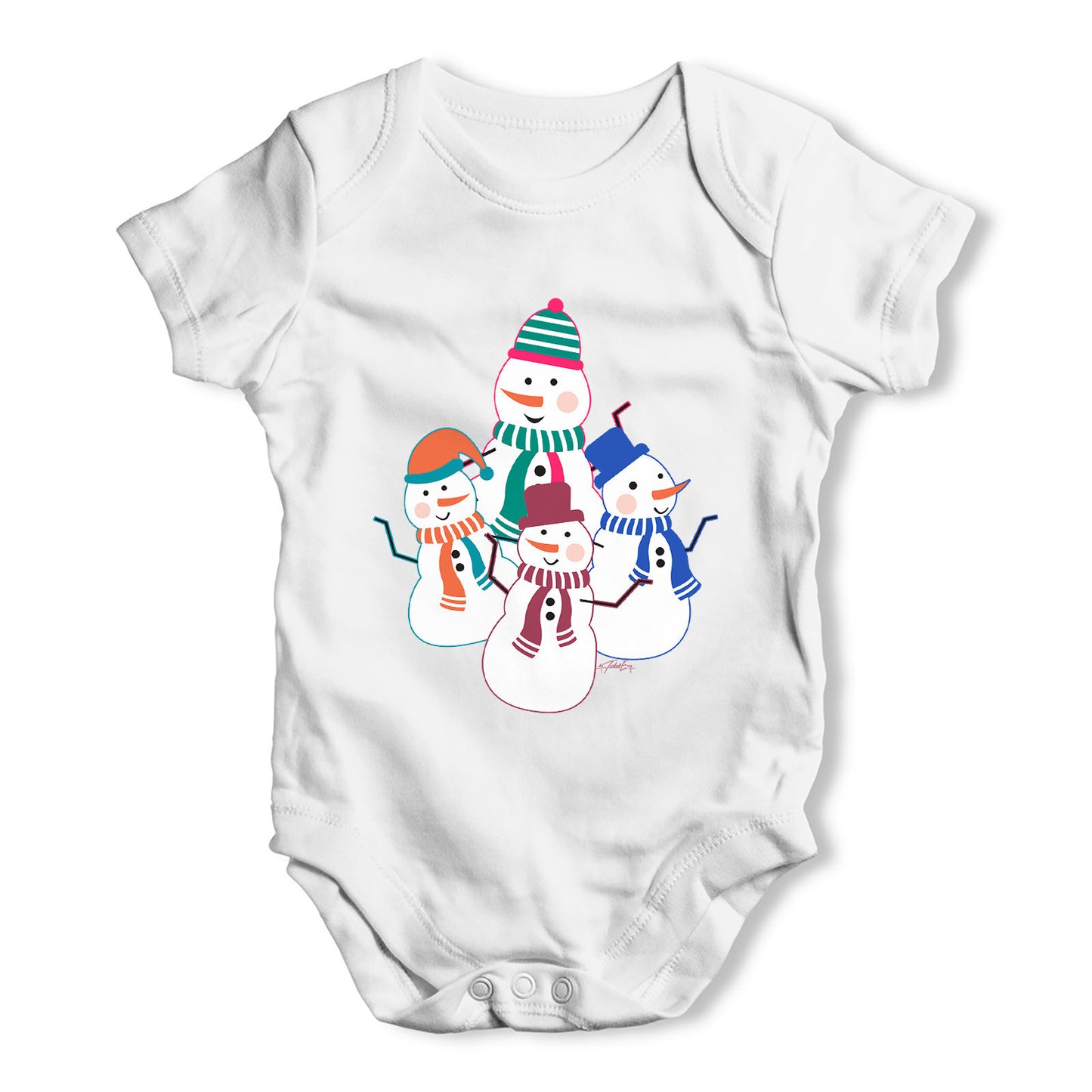 Dancing Snowmen Baby Grow Bodysuit