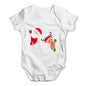 Santa & Rudolph Peekaboo Baby Grow Bodysuit