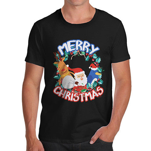 Men's Merry Christmas Wreath T-Shirt