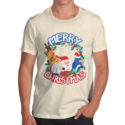 Men's Merry Christmas Wreath T-Shirt