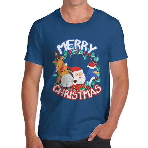 Men's Merry Christmas Wreath T-Shirt