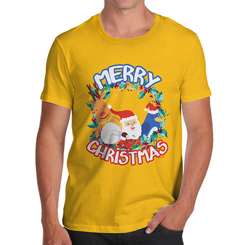 Men's Merry Christmas Wreath T-Shirt