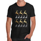 Men's Gold & Silver Reindeer Pattern T-Shirt