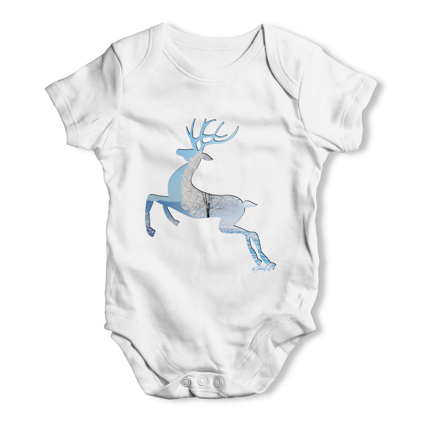 Winter Reindeer Baby Grow Bodysuit